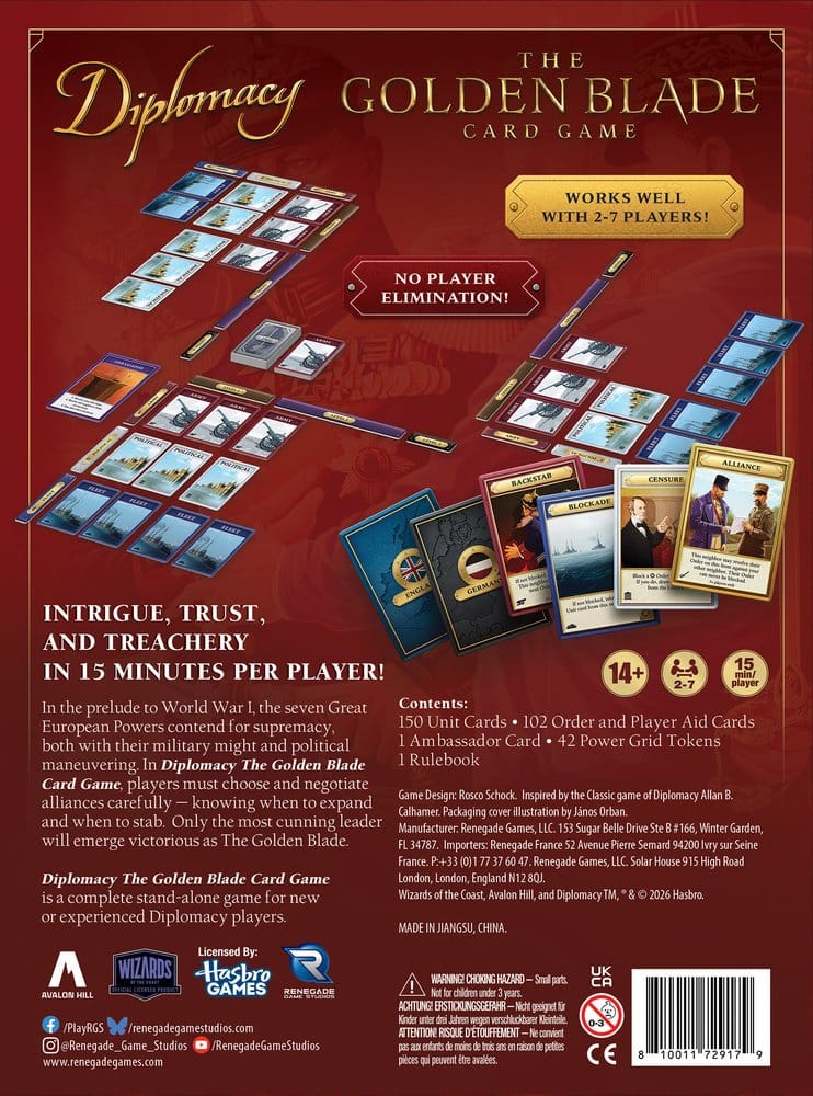 Renegade Diplomacy: The Golden Blade card game *Englische Version* | Makochan