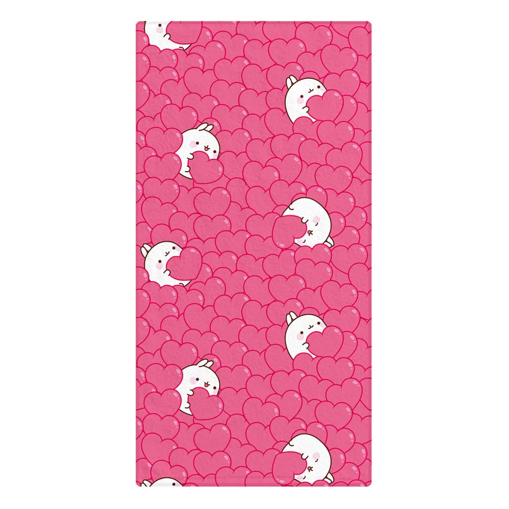 Sakami Merchandise Molang Towel Hearts 150 x 75 cm | Makochan
