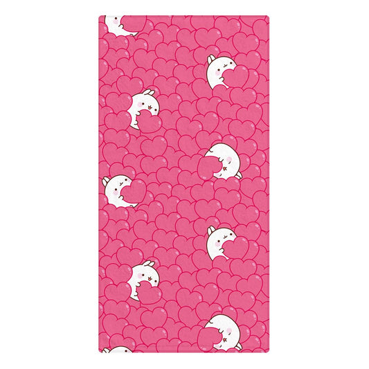 Sakami Merchandise Molang Towel Hearts 150 x 75 cm | Makochan