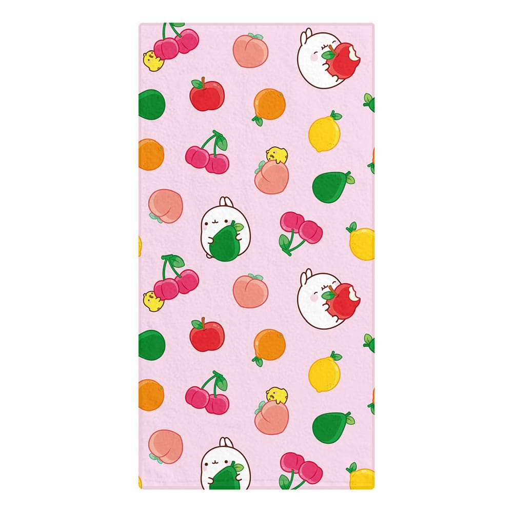 Sakami Merchandise Molang Towel Fruits 35 x 75 cm | Makochan