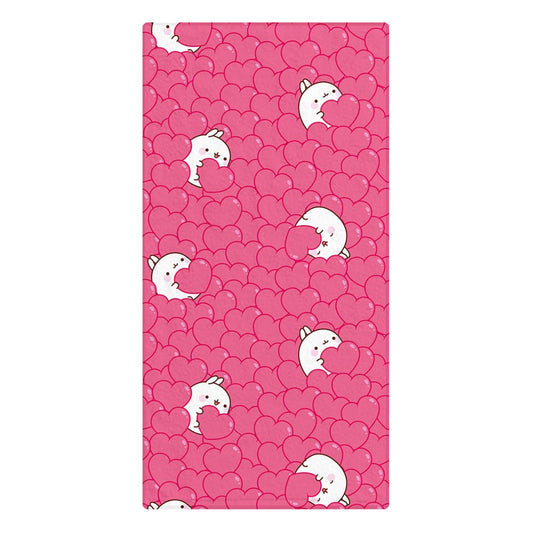 Sakami Merchandise Molang Towel Hearts 35 x 75 cm | Makochan