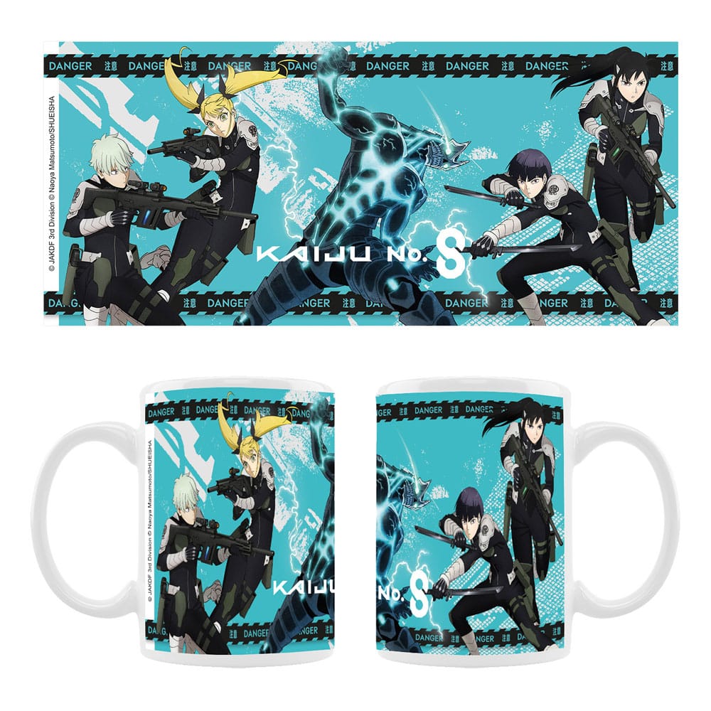 Sakami Merchandise Kaiju No. 8 Ceramic Mug Kaiju No. 8, Reno Ichikawa, Soshiro Hoshina, Mina Ashira, Kikoru Shinomiya Season
