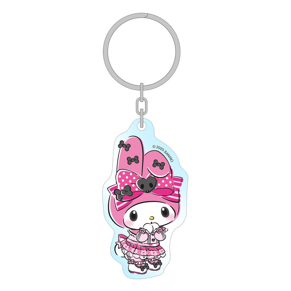 Sakami Merchandise Sanrio Pink Black Party Series Acrylic Keychain My Melody 7 cm | Makochan