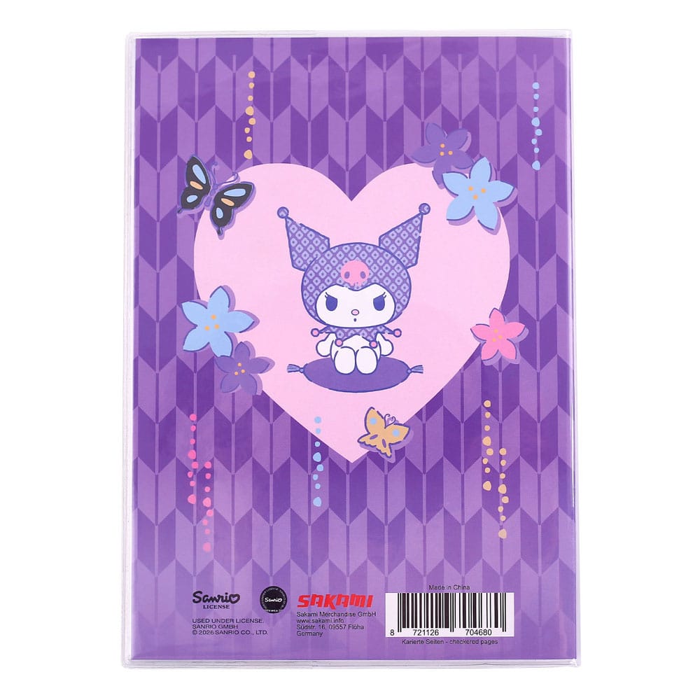 Sakami Merchandise Sanrio Notebook Kuromi Japanese Holographic Checkered | Makochan