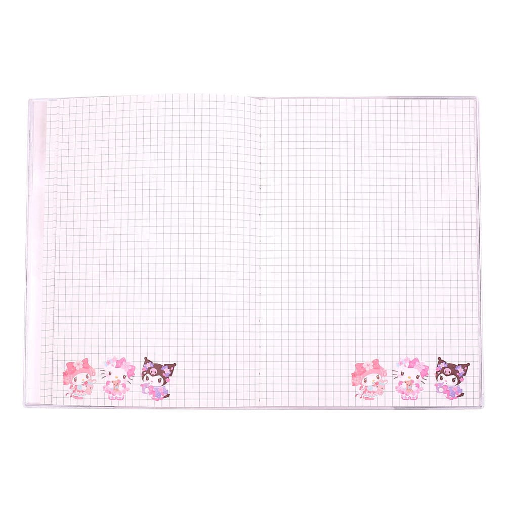 Sakami Merchandise Sanrio Notebook Hello Kitty & Friends Sakura Series Holographic Checkered | Makochan