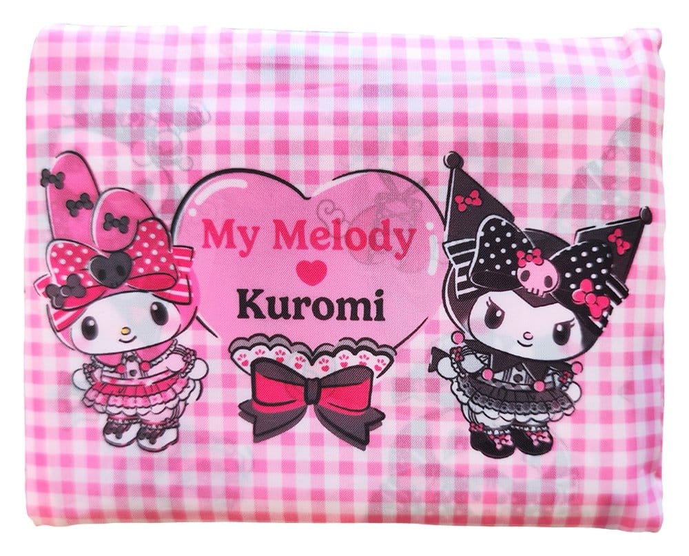 Sakami Merchandise Sanrio Pink Black Party Series Tote Bag Kuromi & My Melody Foldable | Makochan