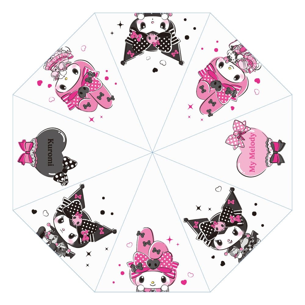 Sakami Merchandise Sanrio Pink Black Party Series Umbrella Kuromi & My Melody Transparent | Makochan