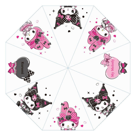 Sakami Merchandise Sanrio Pink Black Party Series Umbrella Kuromi & My Melody Transparent | Makochan