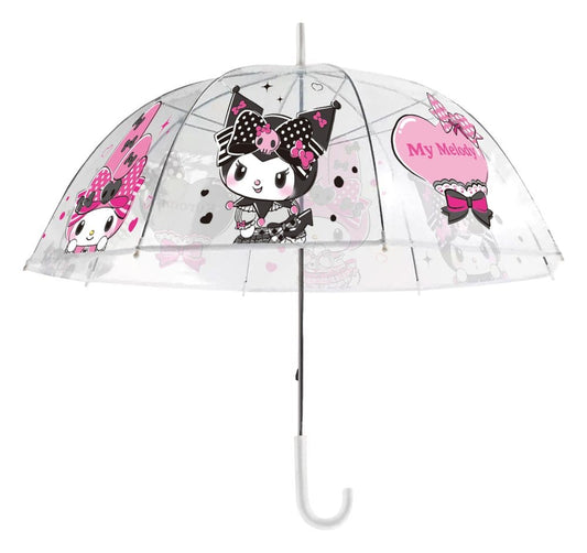 Sakami Merchandise Sanrio Pink Black Party Series Umbrella Kuromi & My Melody Transparent | Makochan