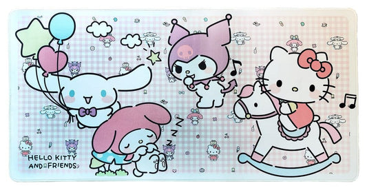 Sakami Merchandise Sanrio Pink Black Party Series XXL Mousepad Hello Kitty & Friends Infant Style | Makochan