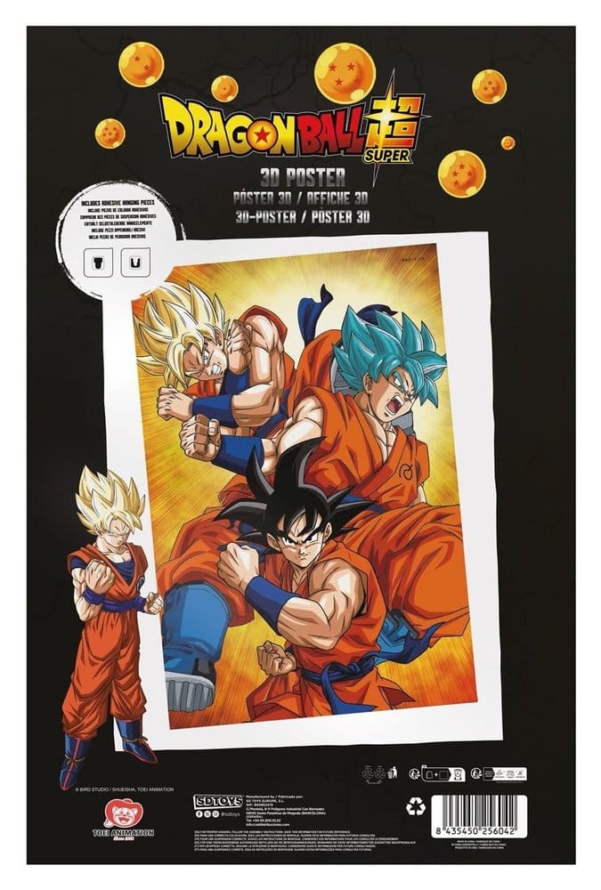 SD Toys Dragon Ball Super 3D Poster Champa Goku 38 x 58 cm | Makochan