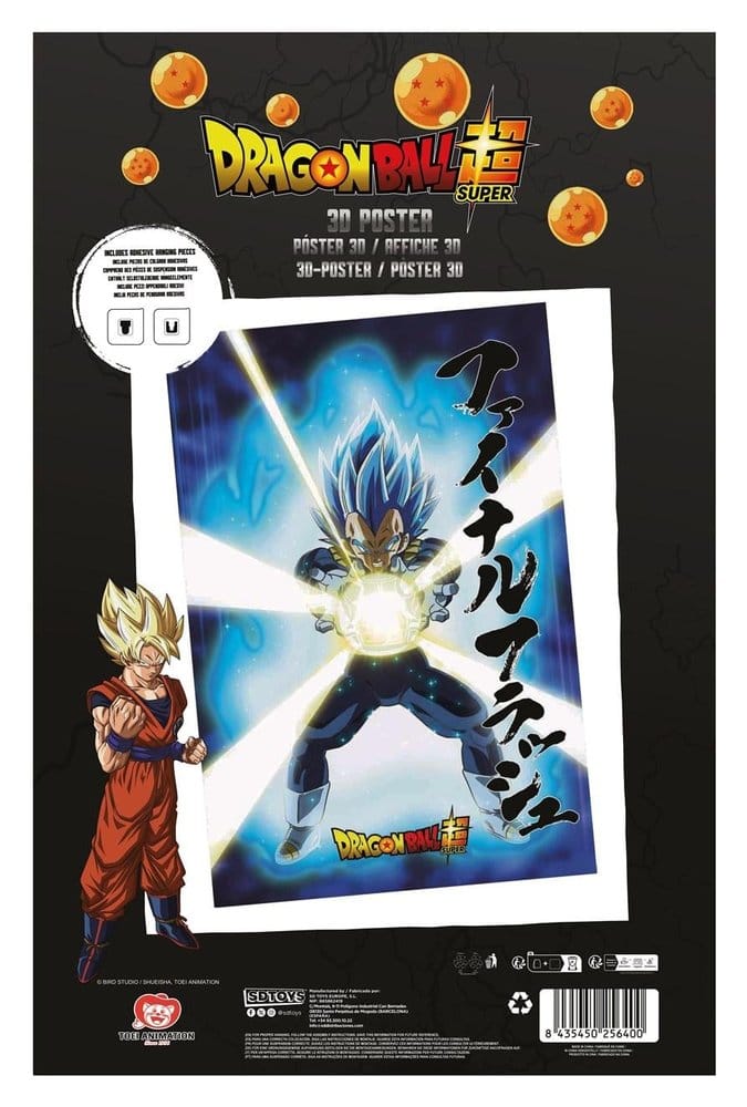 SD Toys Dragon Ball Super 3D Poster Survival Vegeta 38 x 58 cm | Makochan
