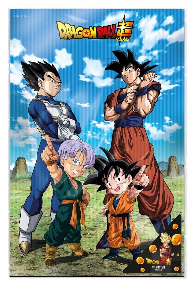 SD Toys Dragon Ball Super 3D Poster Battle of Gods Goku Vegeta Family 38 x 58 cm | Makochan