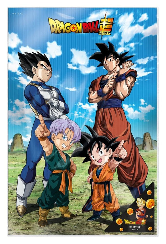 SD Toys Dragon Ball Super 3D Poster Battle of Gods Goku Vegeta Family 38 x 58 cm | Makochan