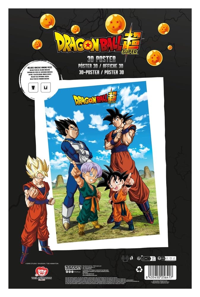 SD Toys Dragon Ball Super 3D Poster Battle of Gods Goku Vegeta Family 38 x 58 cm | Makochan