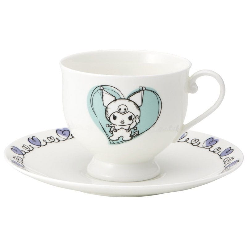Skater Sanrio Bone China Mug & Plate Set Kuromi | Makochan