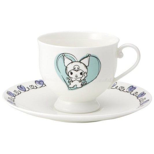 Skater Sanrio Bone China Mug & Plate Set Kuromi | Makochan