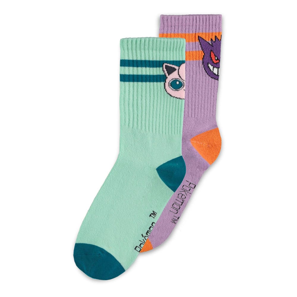 Difuzed Pokémon Socks 2-Pack Heads Grey 35-38 | Makochan