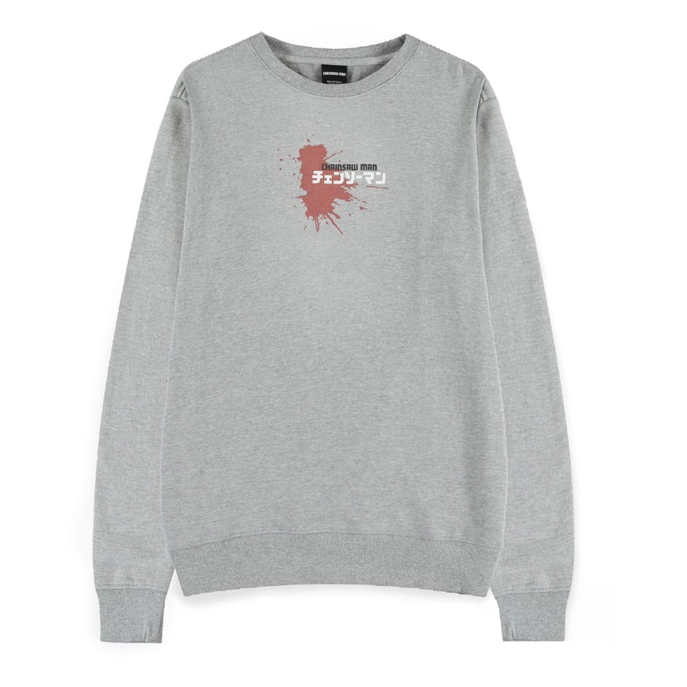 Difuzed Chainsaw Man Sweater Power Grey Melange | Makochan