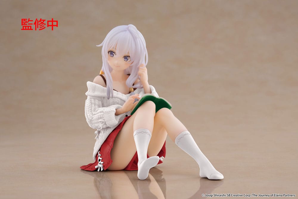 Taito Prize Wandering Witch: The Journey of Elaina PVC Statue Desktop Cute Figure Elaina Casual Clothes Ver. Renewal 13 cm