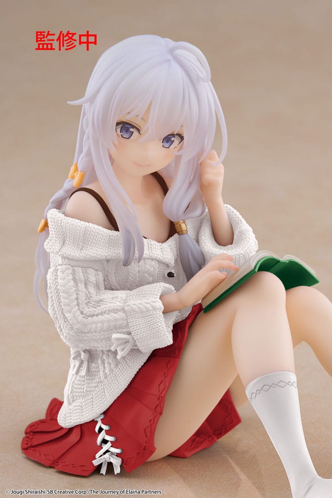 Taito Prize Wandering Witch: The Journey of Elaina PVC Statue Desktop Cute Figure Elaina Casual Clothes Ver. Renewal 13 cm
