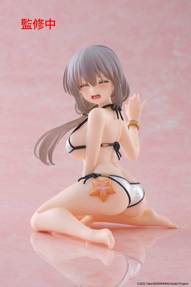 Taito Prize Uzaki-chan Wants to Hang Out! PVC Statue Desktop Cute Figure Tsuki Uzaki (Swimwear Ver.) 13 cm | Makochan
