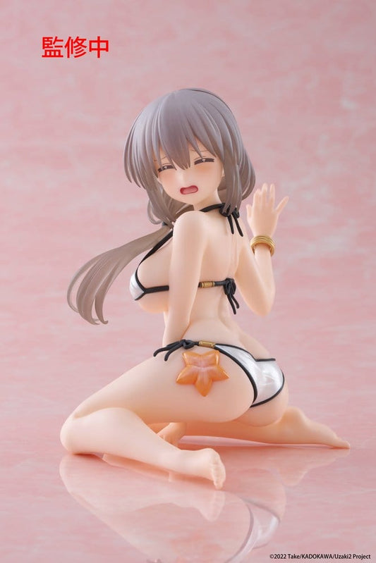 Taito Prize Uzaki-chan Wants to Hang Out! PVC Statue Desktop Cute Figure Tsuki Uzaki (Swimwear Ver.) 13 cm | Makochan