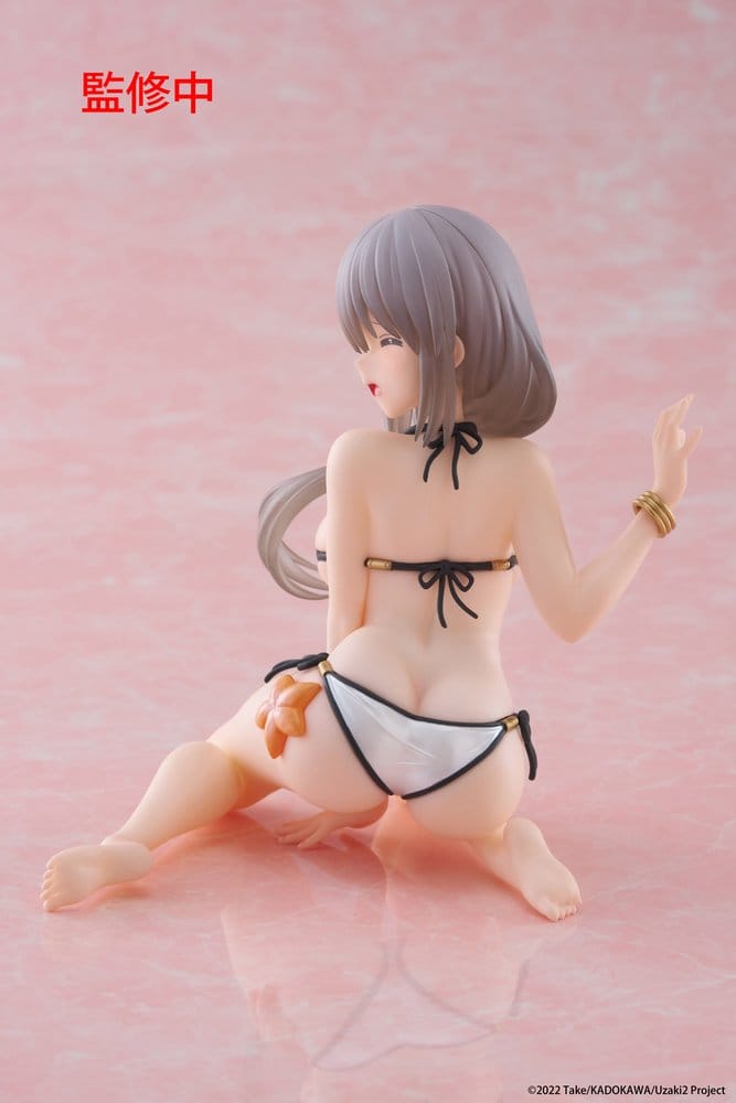 Taito Prize Uzaki-chan Wants to Hang Out! PVC Statue Desktop Cute Figure Tsuki Uzaki (Swimwear Ver.) 13 cm | Makochan