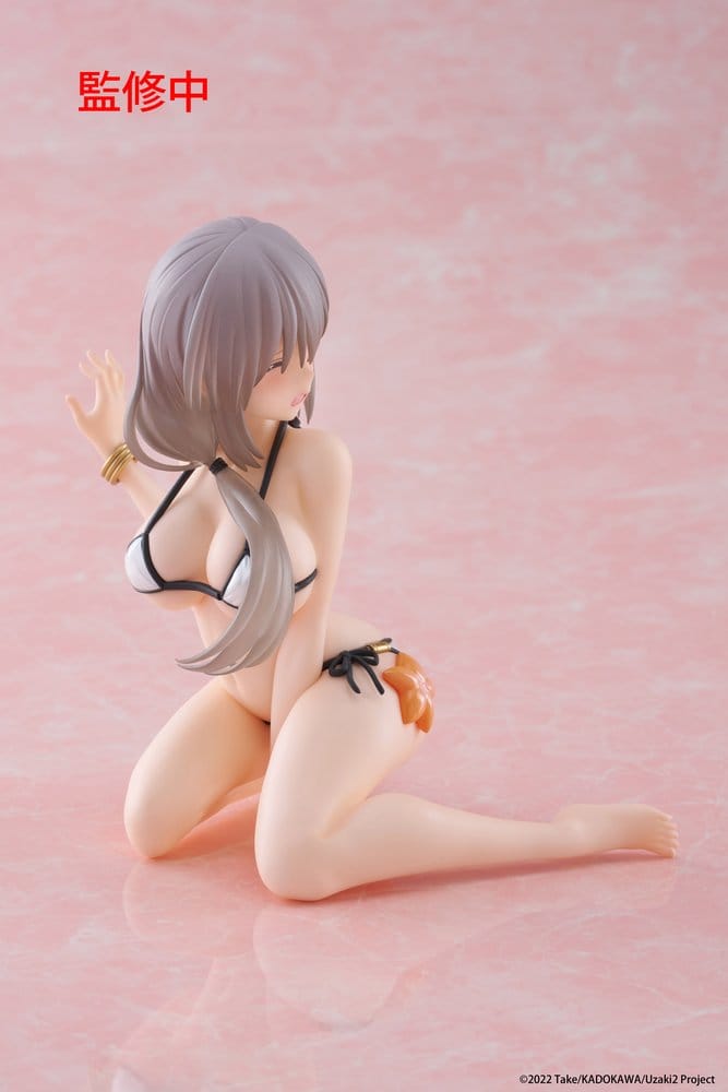 Taito Prize Uzaki-chan Wants to Hang Out! PVC Statue Desktop Cute Figure Tsuki Uzaki (Swimwear Ver.) 13 cm | Makochan