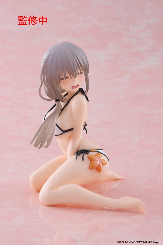 Taito Prize Uzaki-chan Wants to Hang Out! PVC Statue Desktop Cute Figure Tsuki Uzaki (Swimwear Ver.) 13 cm | Makochan