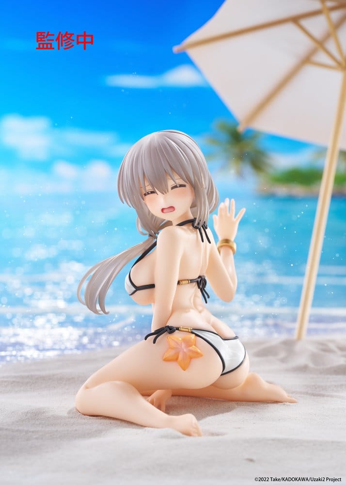 Taito Prize Uzaki-chan Wants to Hang Out! PVC Statue Desktop Cute Figure Tsuki Uzaki (Swimwear Ver.) 13 cm | Makochan