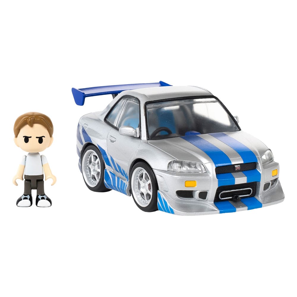 Takara Tomy Fast & Furious Q-Village Vehicle with mini-figure Nissan Skyline GT-R (R34) 9 cm | Makochan