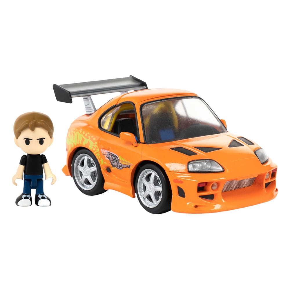 Takara Tomy Fast & Furious Q-Village Vehicle with mini-figure Toyota Supra JZA80 9 cm | Makochan