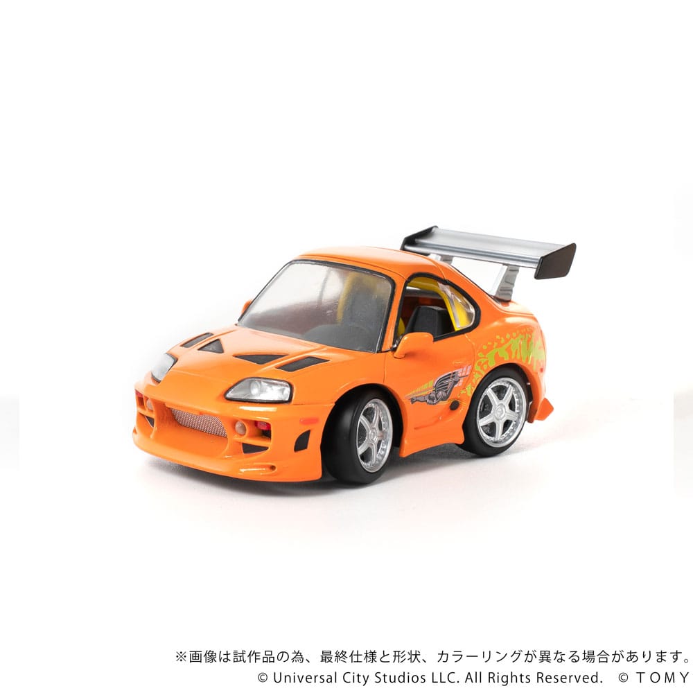 Takara Tomy Fast & Furious Q-Village Vehicle with mini-figure Toyota Supra JZA80 9 cm | Makochan