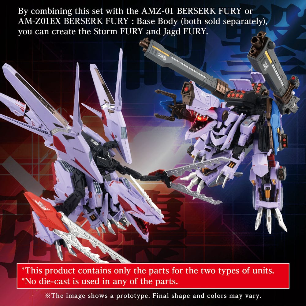 Takara Tomy Zoids Model Kit Accesoory Set AM-Z01CP Berserk Fury Sturm & Jagd Unit | Makochan
