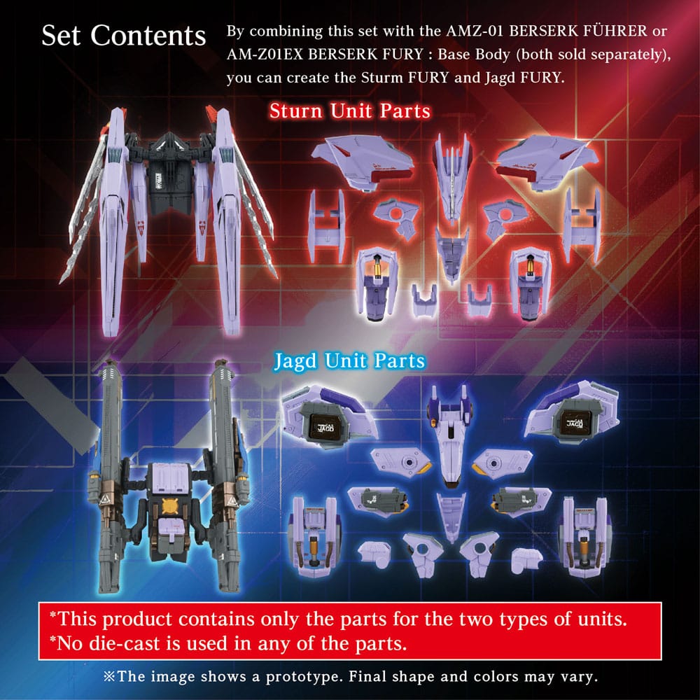 Takara Tomy Zoids Model Kit Accesoory Set AM-Z01CP Berserk Fury Sturm & Jagd Unit | Makochan