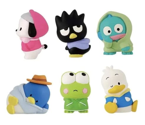 Takara Tomy Sanrio Twinchees Mini Figures Hapidanbui Hoodie 5 cm Display (24) | Makochan