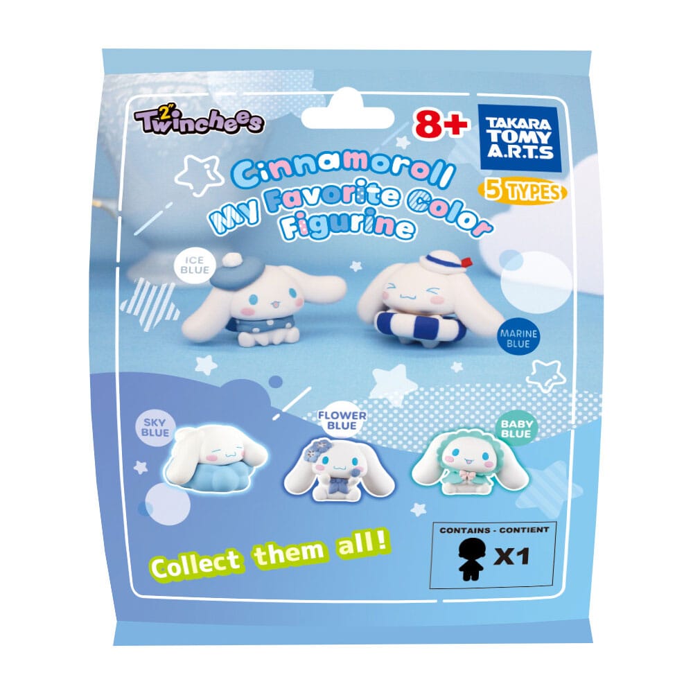 Takara Tomy Sanrio Twinchees Mini Figures Cinamoroll My Favourite Colour 5 cm Display (24) | Makochan