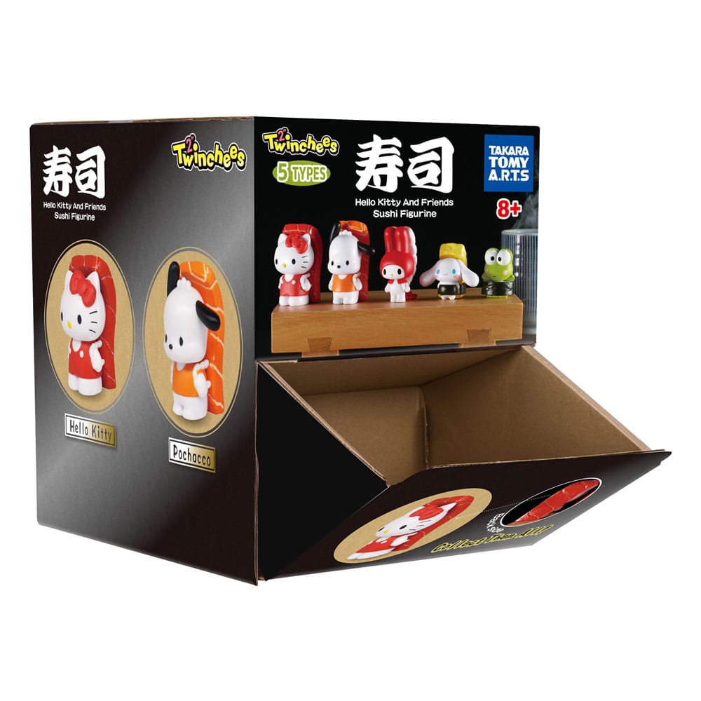 Takara Tomy Sanrio Twinchees Mini Figures Hello Kitty & Friends Sushi Kawai 5 cm Display (24) | Makochan