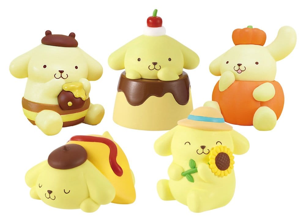 Takara Tomy Sanrio Twinchees Mini Figures Pompompurin My Fav Color 5 cm Blind Pack Display (24) | Makochan