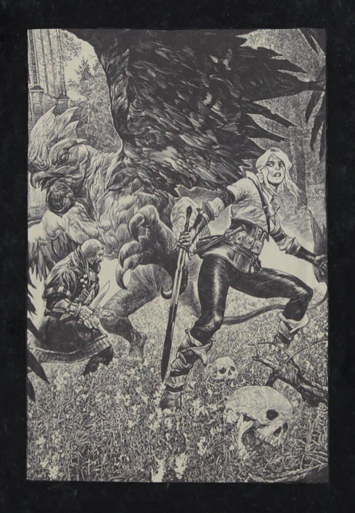 Difuzed The Witcher T-Shirt Ciri and the Basilisk | Makochan