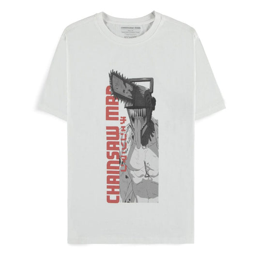 Difuzed Chainsaw Man T-Shirt Chainsaw Man White Size L | Makochan