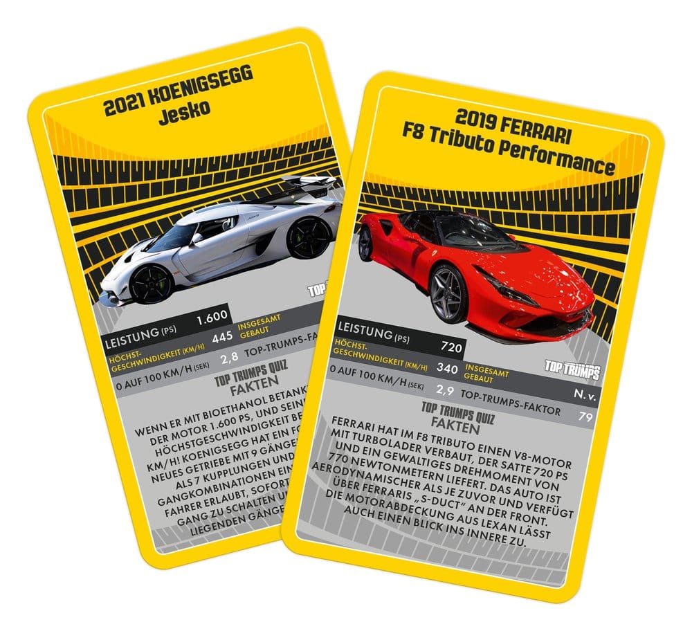 Winning Moves Super Cars Card Game Top Trumps *German Version* | Makochan