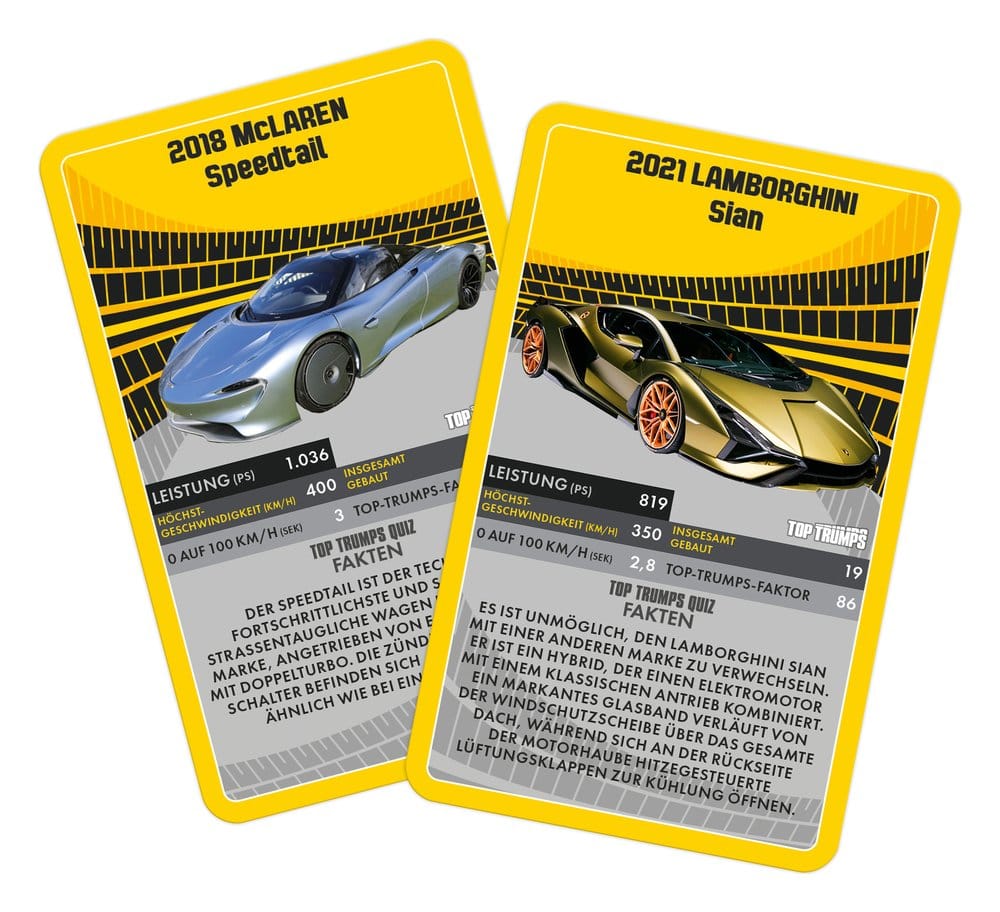 Winning Moves Super Cars Card Game Top Trumps *German Version* | Makochan