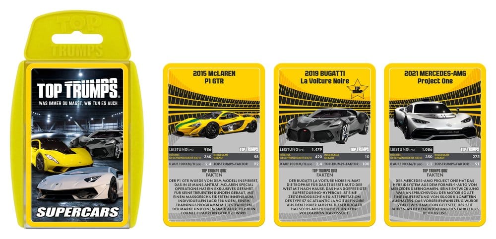 Winning Moves Super Cars Card Game Top Trumps *German Version* | Makochan