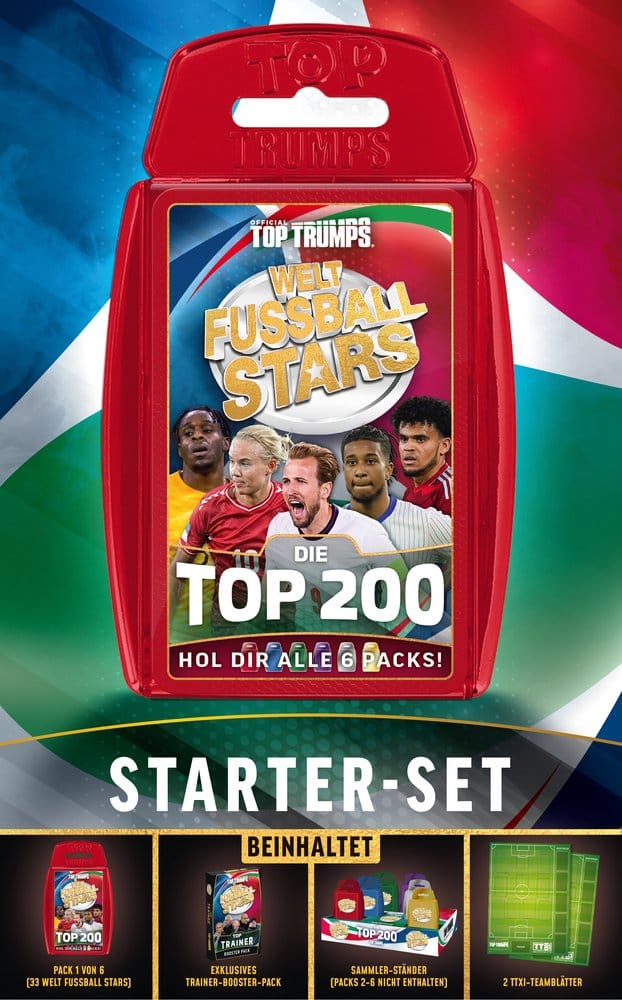 Winning Moves World Football Stars Card Game 200 Starter Pack *German Version* | Makochan