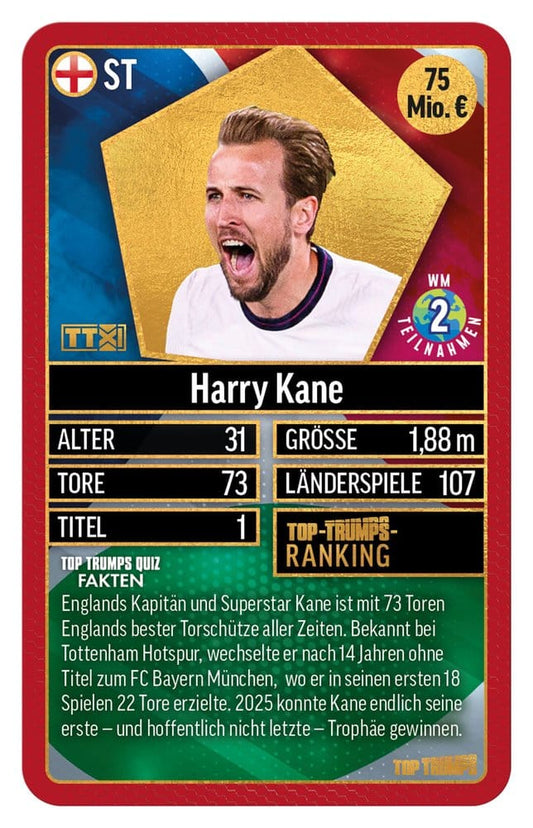 Winning Moves World Football Stars Card Game 200 Pack 1 *German Version* | Makochan
