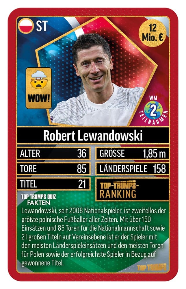Winning Moves World Football Stars Card Game 200 Pack 1 *German Version* | Makochan