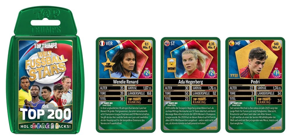 Winning Moves World Football Stars Card Game 200 Pack 3 *German Version* | Makochan