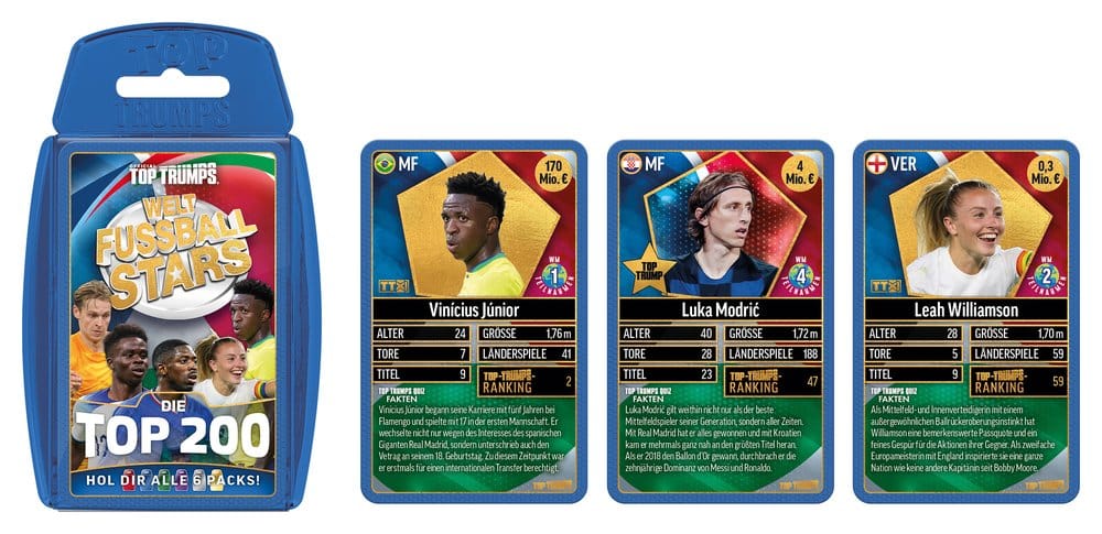 Winning Moves World Football Stars Card Game 200 Pack 2 *German Version* | Makochan
